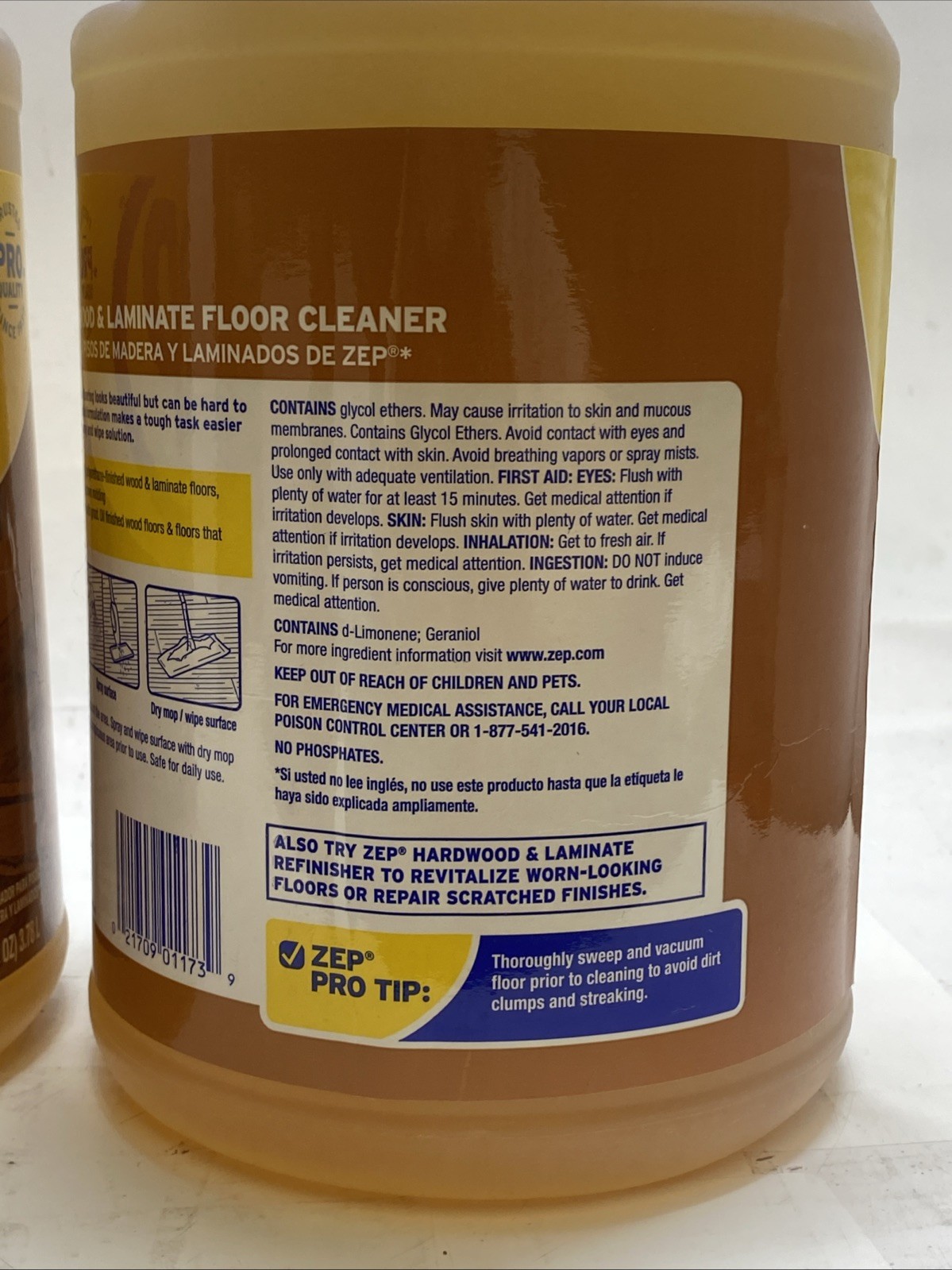 2 Pack Of Zep Ready To Use Hardwood and Laminate Floor Cleaner 1 GAL