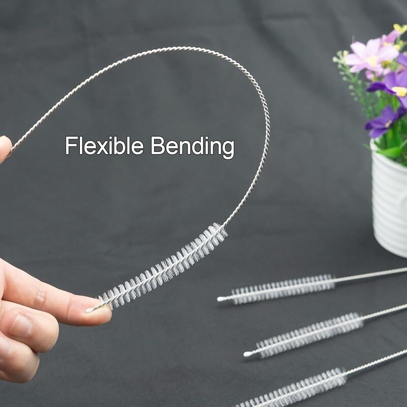 Straw Cleaner Brush 10Pack Long Reusable Brushes Glass Plastic Stainless Straws