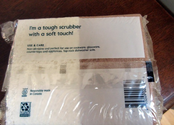 new 2 Pack Grove Collaborative Walnut & Cellulose Scrubber Sponge, non-abrasive
