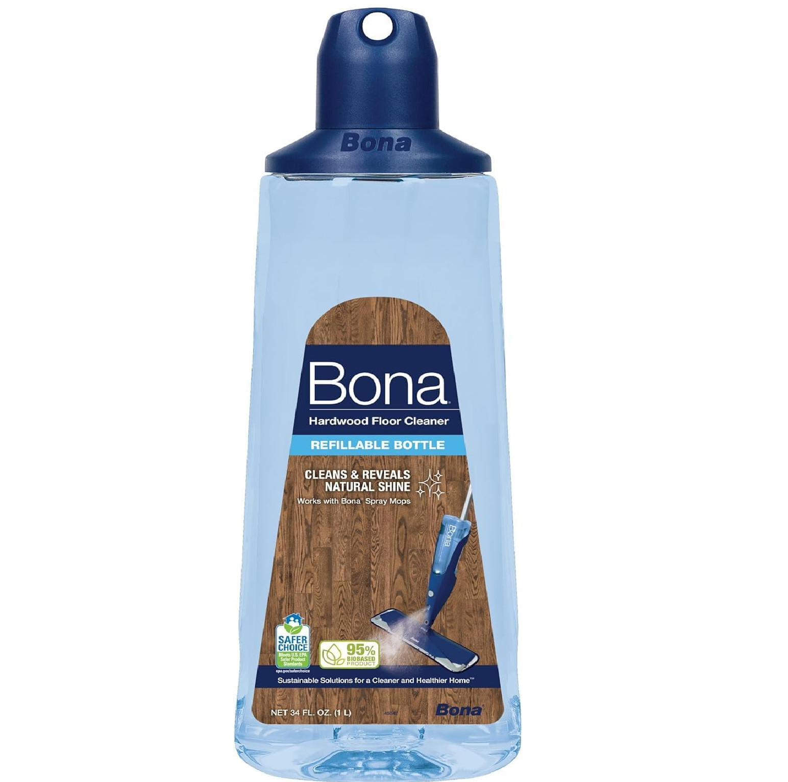 Bona Hardwood Floor Cleaner Spray Mop Cartridge – 34 fl oz – Unscented – Refilla