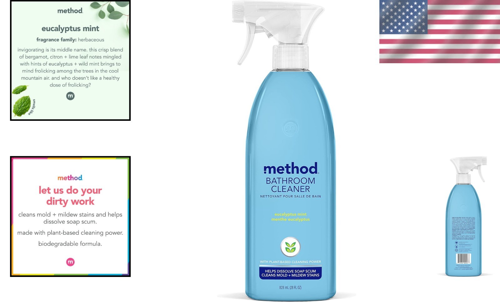 Refreshing Eucalyptus Mint Bathroom Cleaner – 28 Oz Deep Cleaning Spray Solution