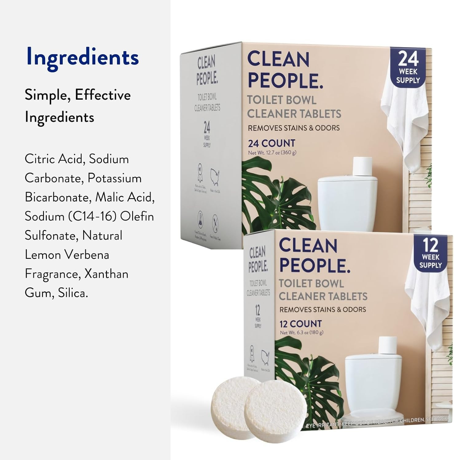 Toilet Bowl Cleaner | Eco Friendly Toilet Bowl Cleaner Tablets for Removing Hard