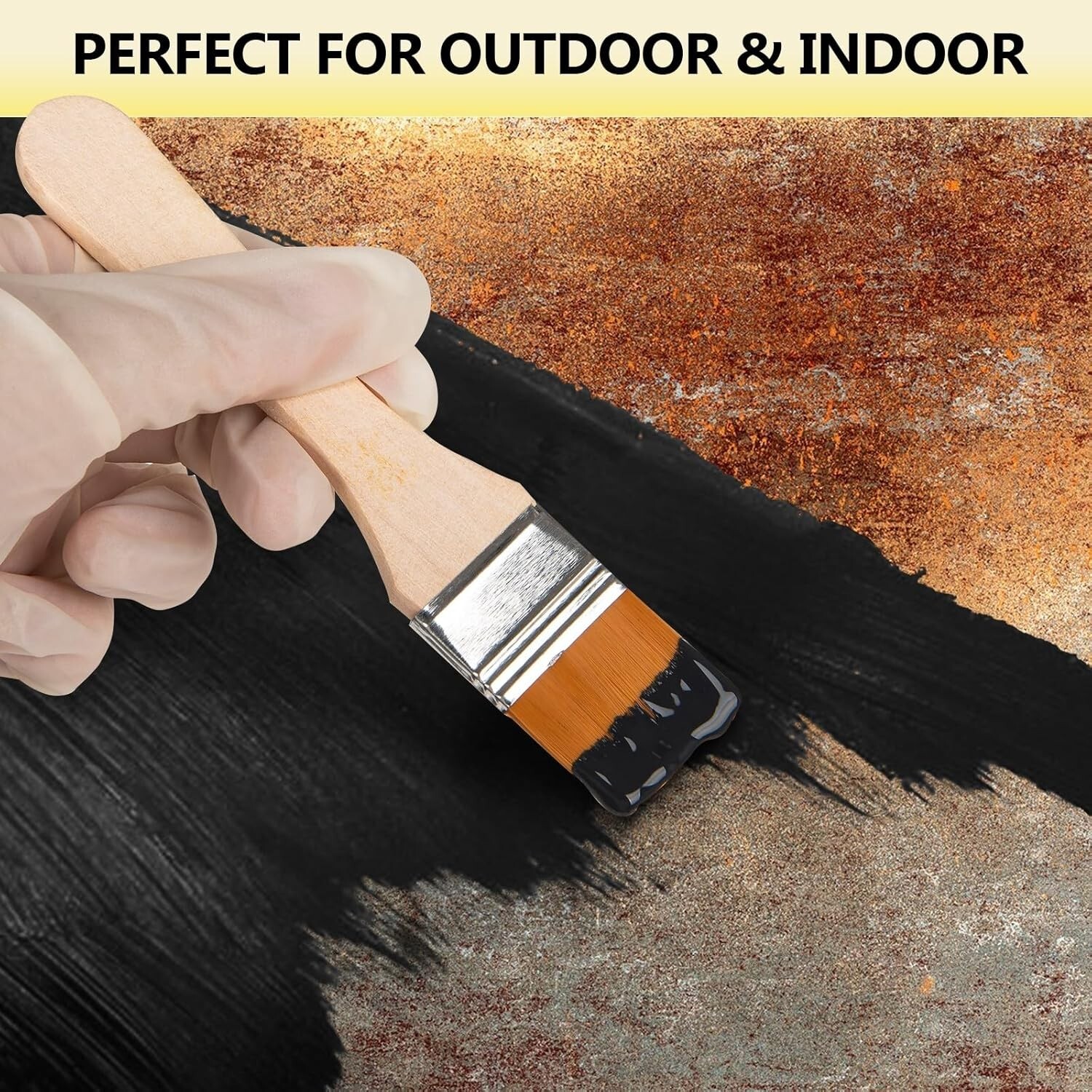 2in1 Rust Converter & Metal Primer, 35 Floz Black Rust Inhibitor Paint for Metal