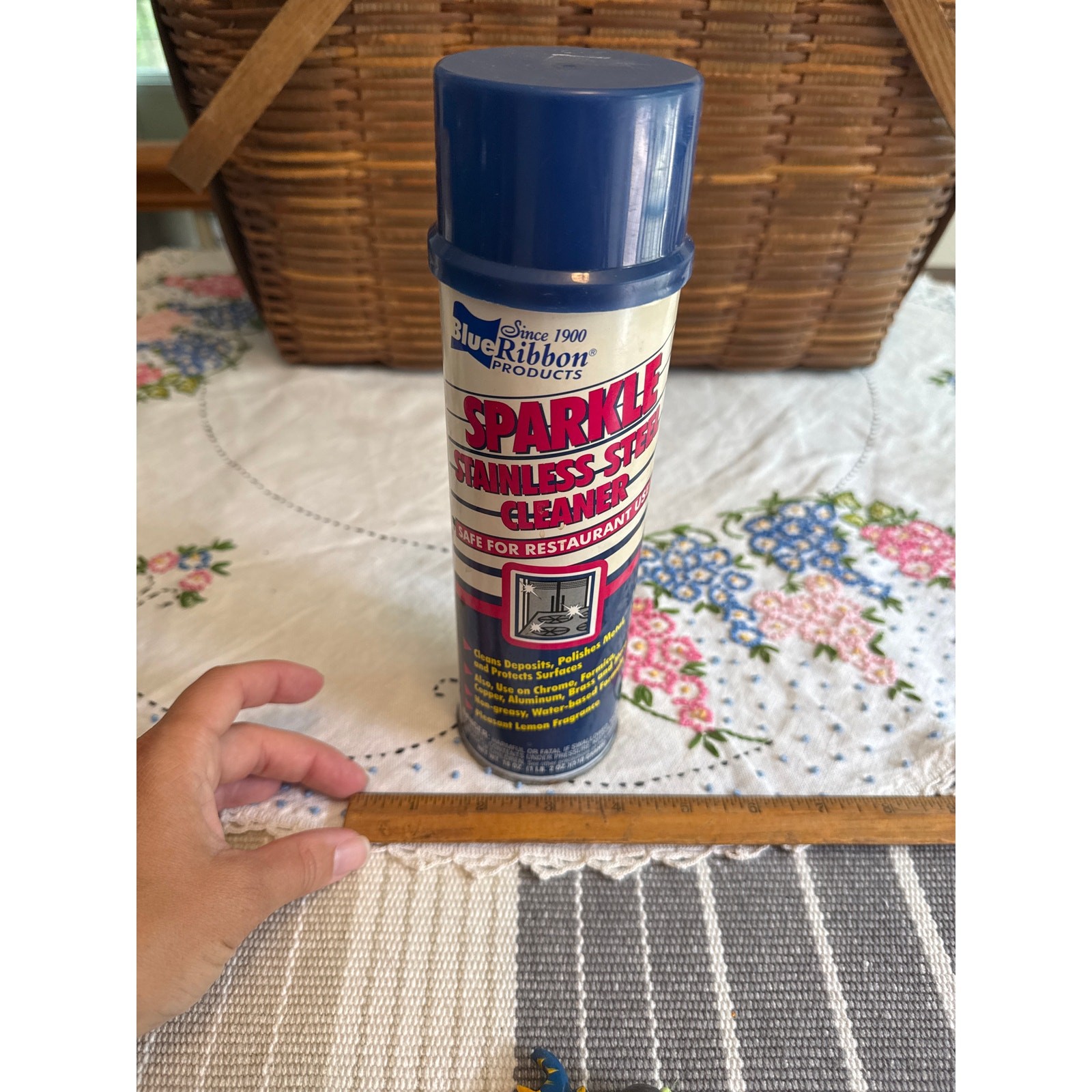 Stainless Steel Cleaner Vintage Blue Ribbon Products Sparkle 18oz Discontinued