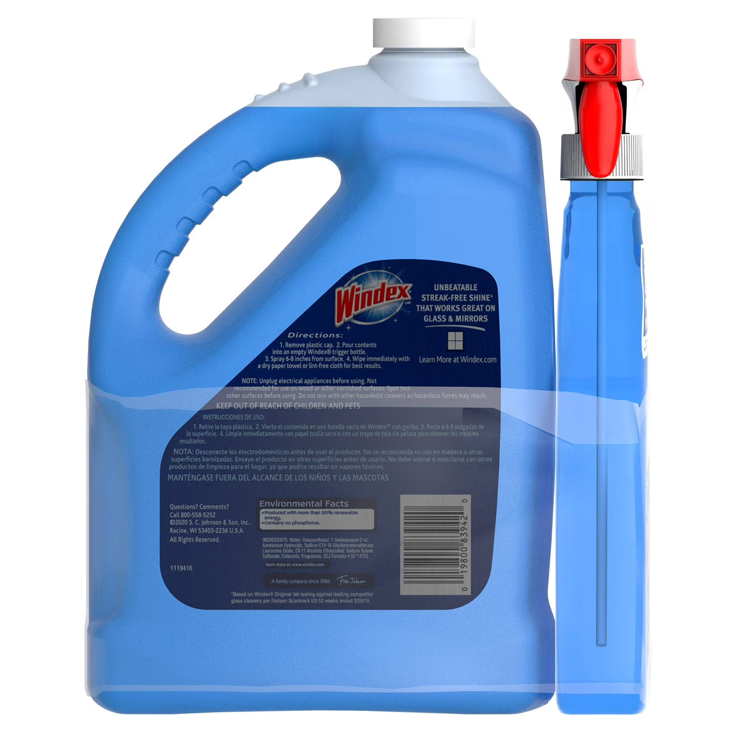 Windex Glass and Window Cleaner Spray, Original Blue (Choose Your Type)