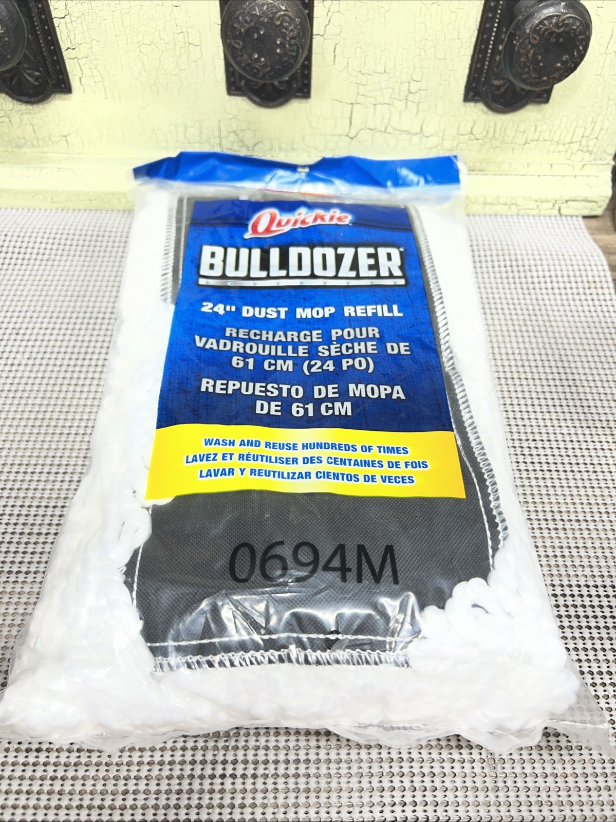Quickie BULLDOZER Microfiber 24″ Dust Mop Refill #0694M