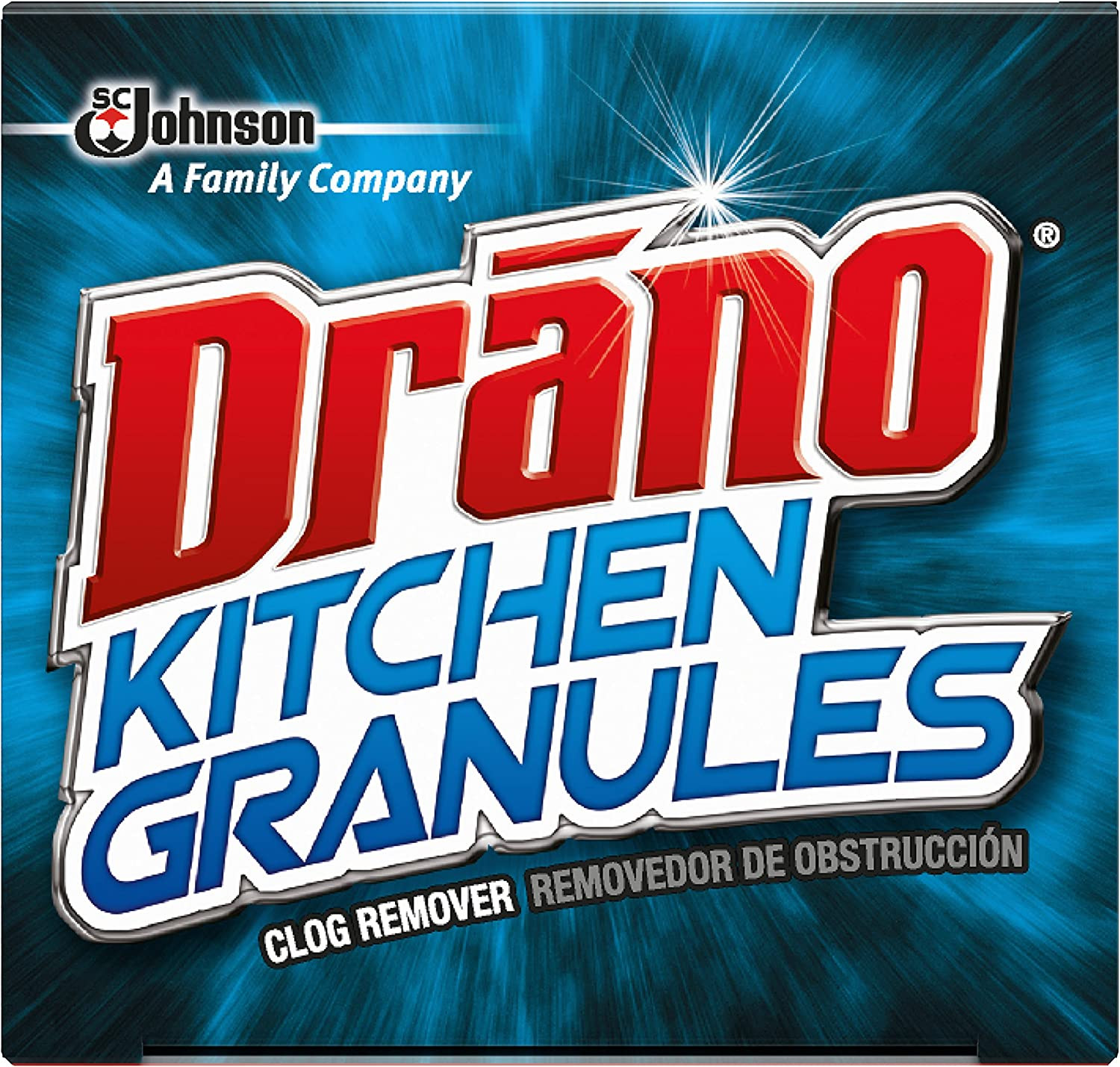 Drano Kitchen Granules Clog Remover, Destroy Tough Clogs, 8.8 Oz