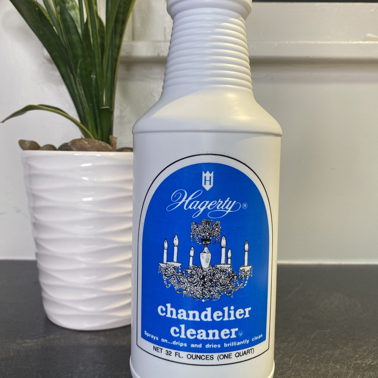 Hagerty 32 Fl. Oz. Chandelier Cleaner, No Rinse, No Wipe Formula, Crystal Glass