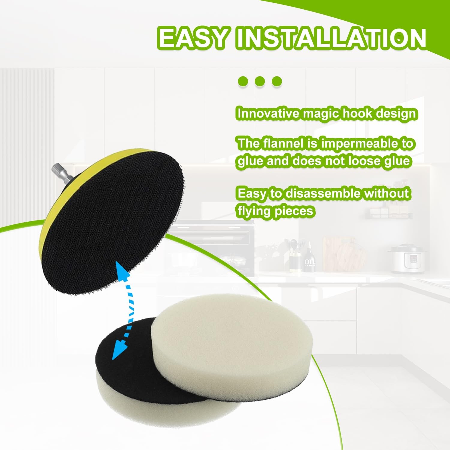 16pcs Foam Pads Power Scrubber Pads Set Electric Scrubber Replacement Scouring P