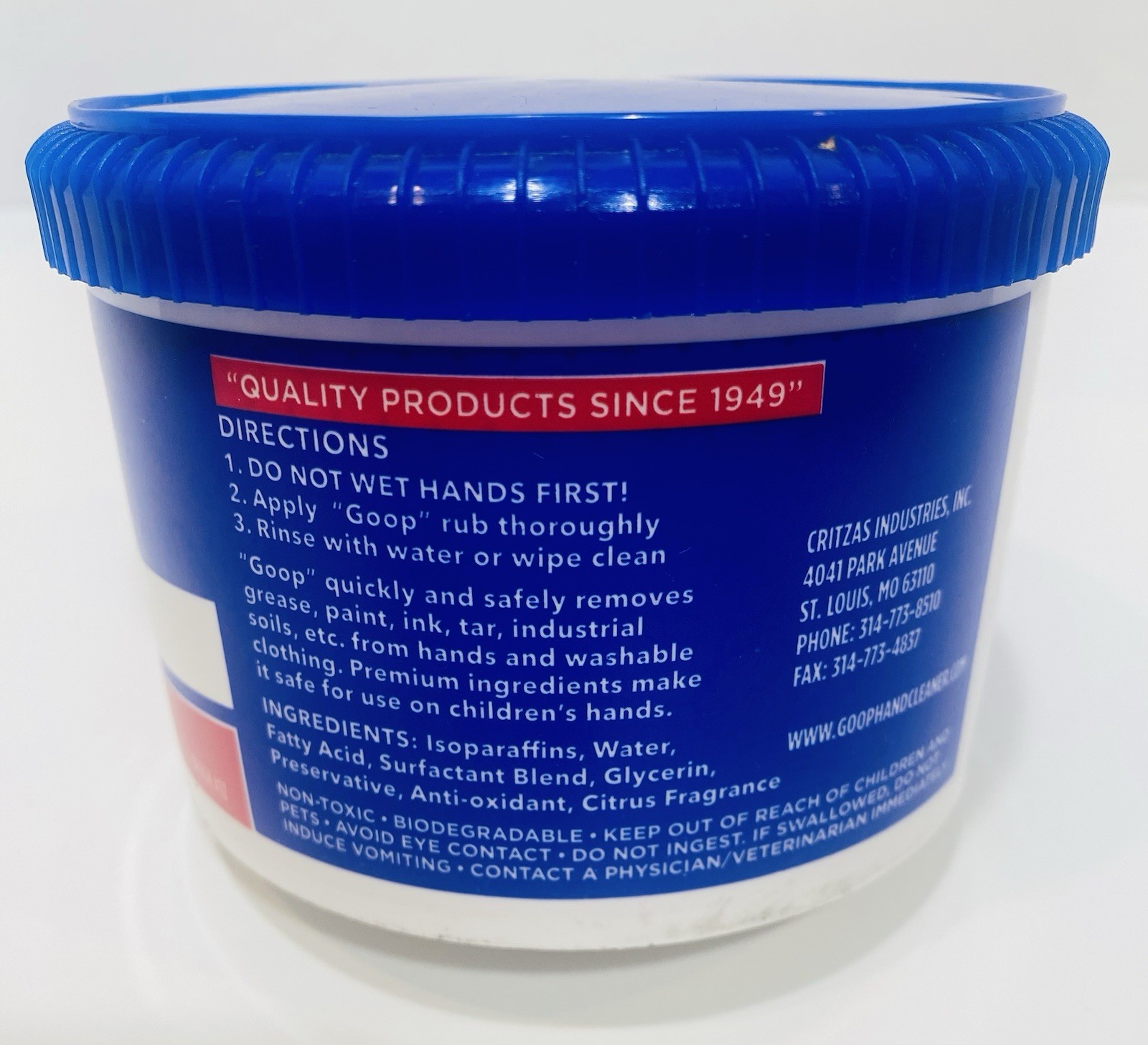 Goop 14oz. Multi-Purpose Water-less Hand Cleaner & Stain Lifter