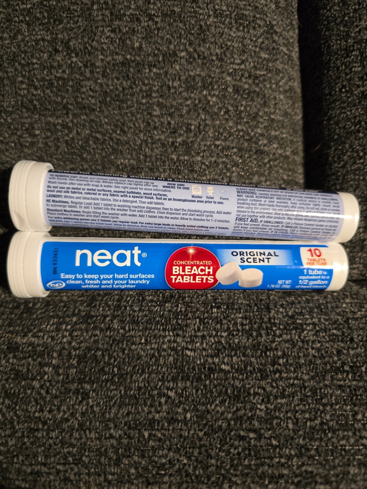 2 Neat Bleach Tablets Ultra Concentrated Original Scent 10-Ct each 20-Tabs (B02)