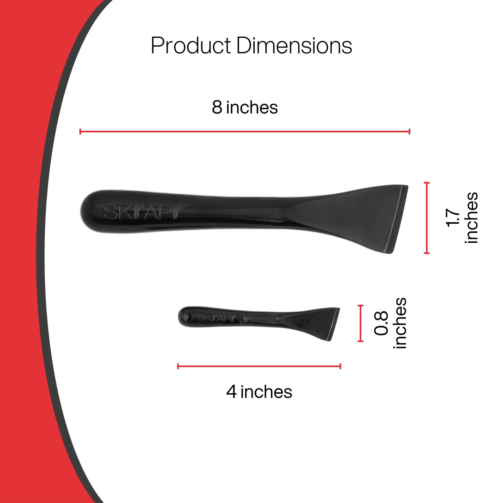 Plastic Scraper Tool, 2 Pack, Non-Scratch, 1.7 Inch Wide Blade, Long Ergonomi…