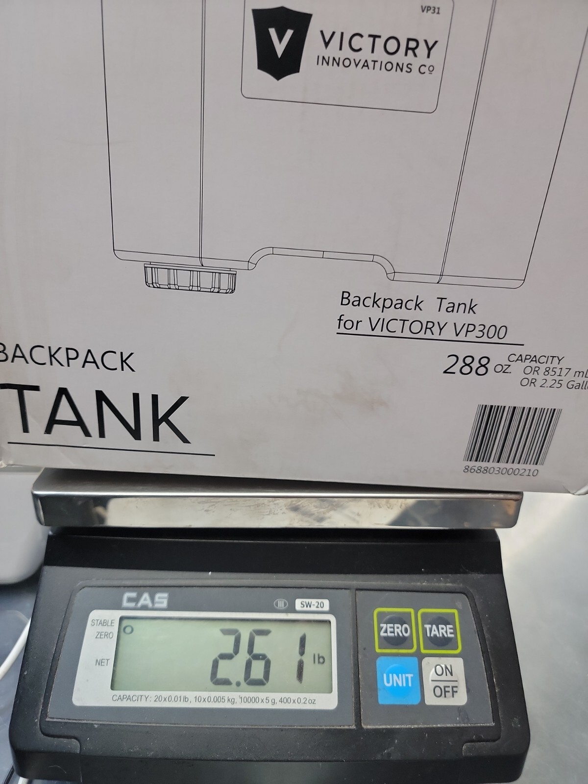 VICTORY ELECTROSTATIC SPRAYER VP300 VP31 REPLACEMENT TANK. Box shows wear.