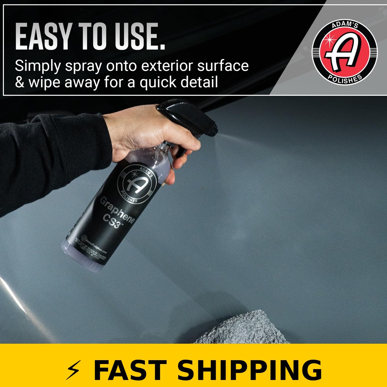 Adam’s Polishes Graphene CS3 16oz Waterless Wash Car Detailing Spray