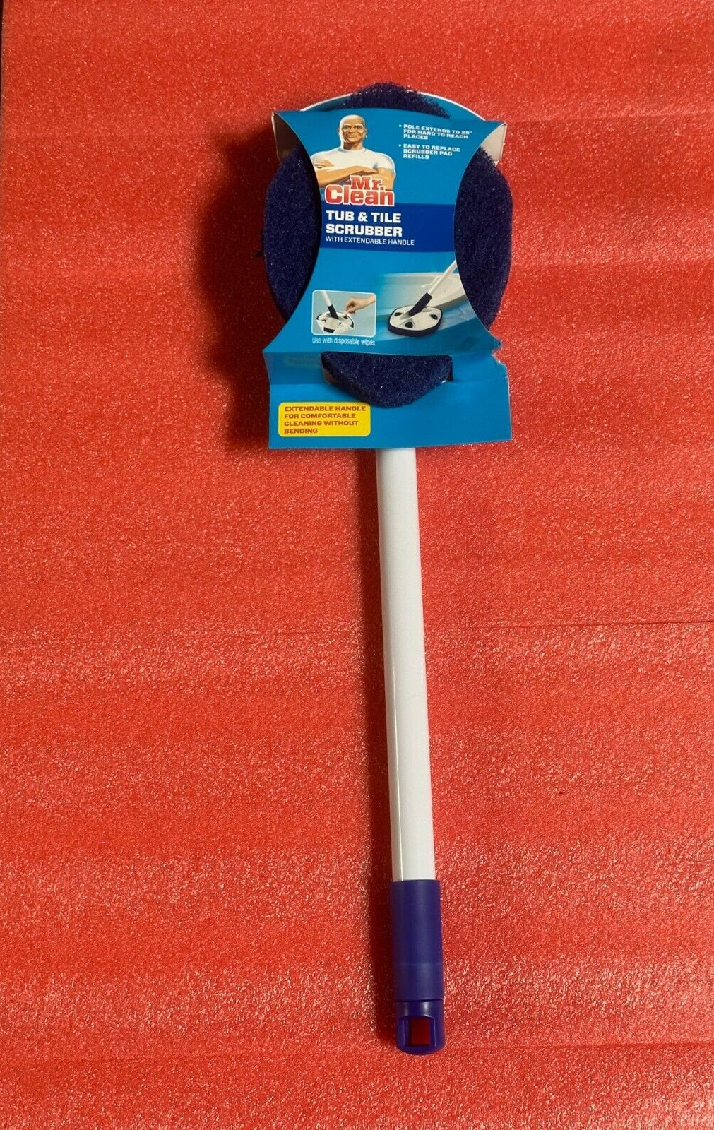 Mr. Clean Tub & Tile Scrubber with Extendable Handle up to 28 Inch