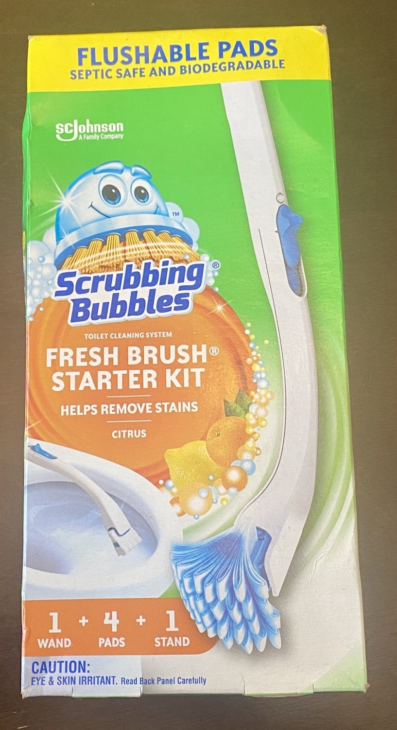 Scrubbing Bubbles Fresh Brush Toilet Cleaning System with Flushable Pads New