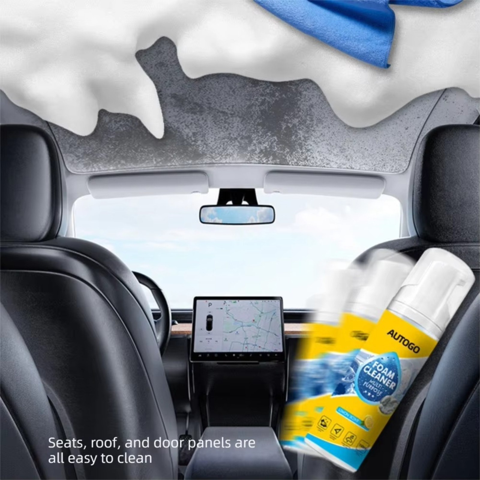 4-in-1 Multi-Enzyme Foam Cleaner, Deep Cleaning Spray for Car Kitchen Bathroom