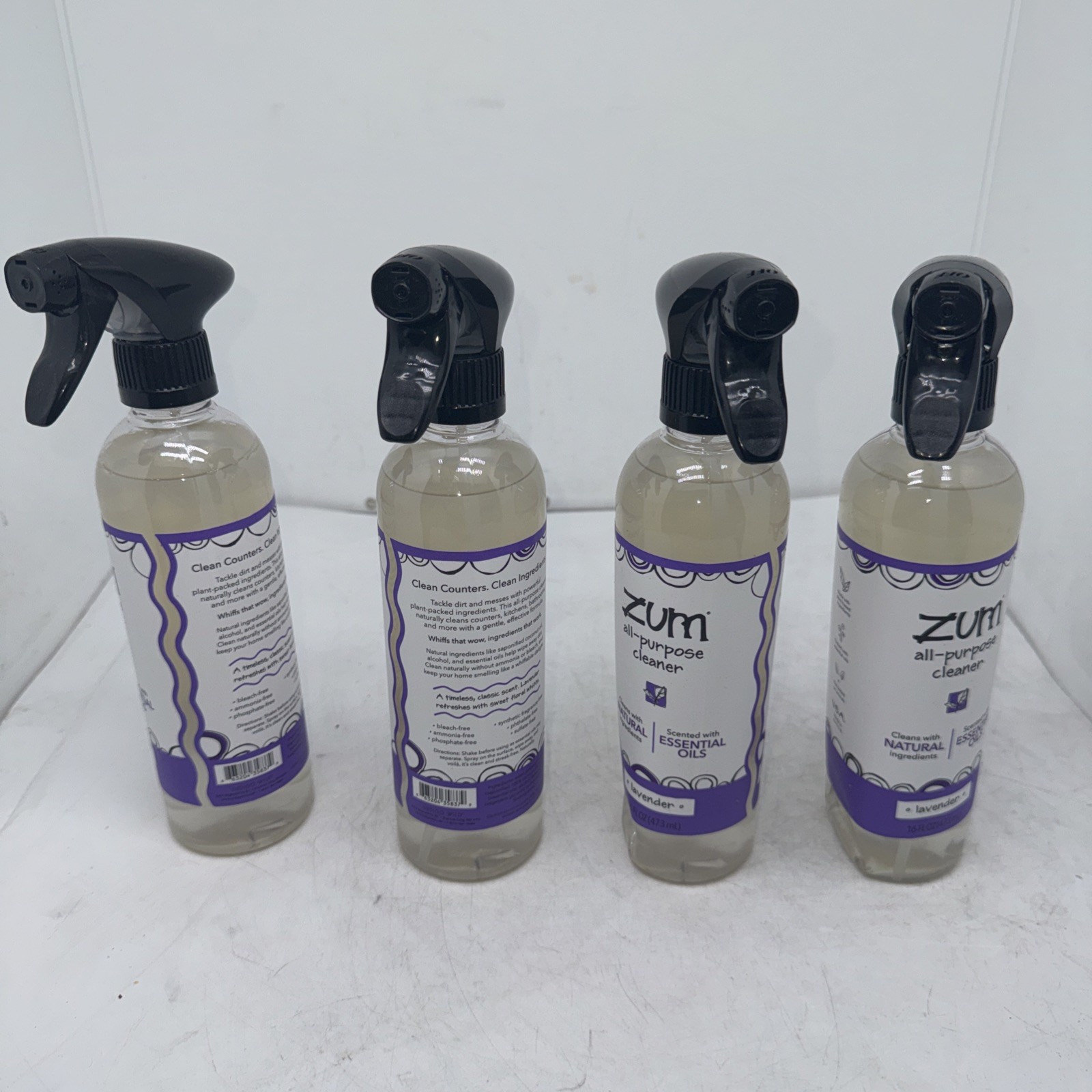 (4) Zum 16 Oz Lavender Cleaner – Natural Multipurpose Cleaner Made Essential