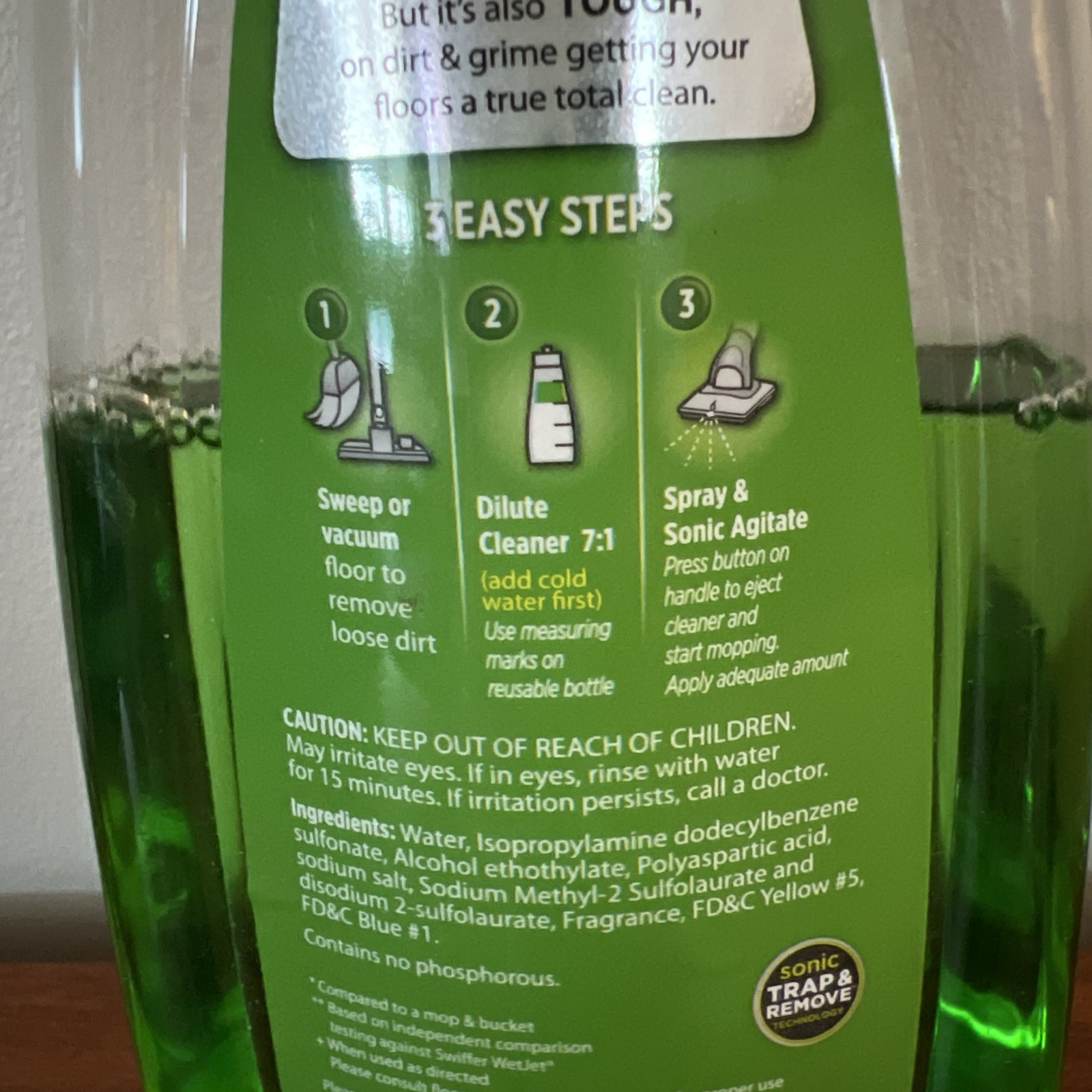 Shark Wood & Hard Floor Cleaner Concentrate Italian Citrus Half Full