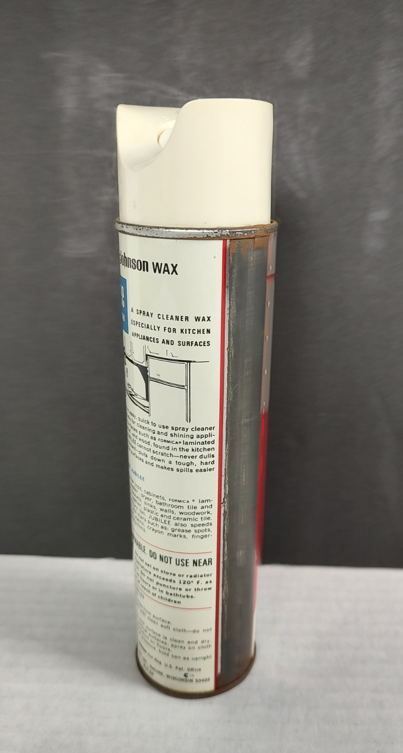 Vintage Johnson Wax Jubilee Kitchen Wax Spray 10.5 oz Movie Prop Display