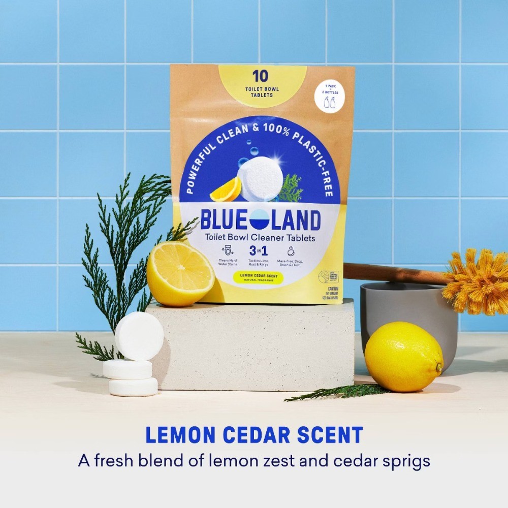 Lemon Cedar Toilet Bowl Cleaning Tablets – 8.4oz/10ct: Hypoallergenic, Vegan