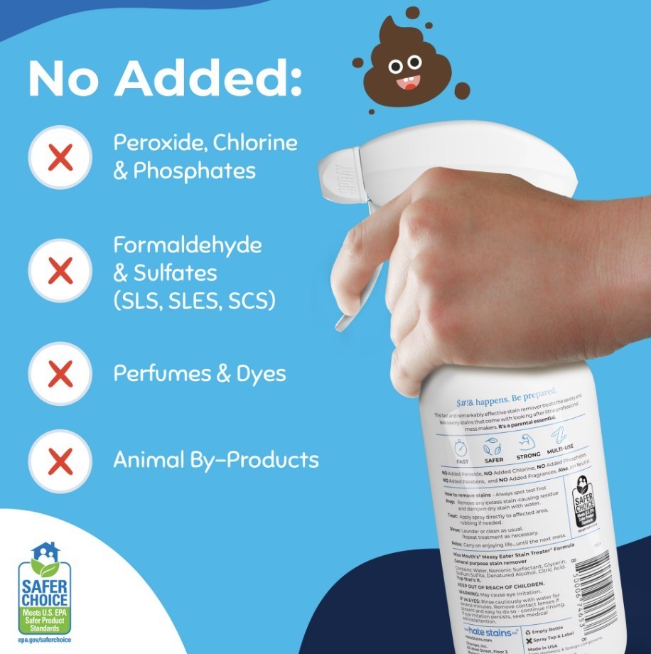 [SALE] Miss Mouth’s Messy Eater Stain Treater Spray 12 fl oz Baby Kids 2 Pack
