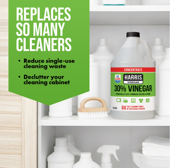 2 Pack- Harris 30% Vinegar Concentrate 1Gal Industrial Strength Cleaning Vinegar