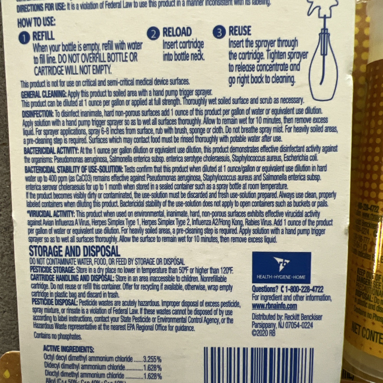 Lysol Smart Multi Purpose Cleaner Refill Citrus Breeze Scent 4 Packs Of 2 New
