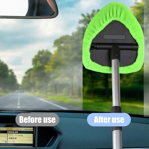 Car Windshield Cleaner Tool, Vehicle Window Detailing Cleaning Ki Color: Green
