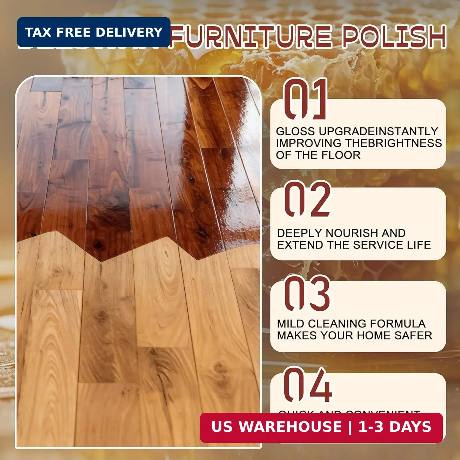 2Pcs Beeswax Wood Polish Spray, Beeswax Essential Oil Wax, Beeswax Furniture Pol