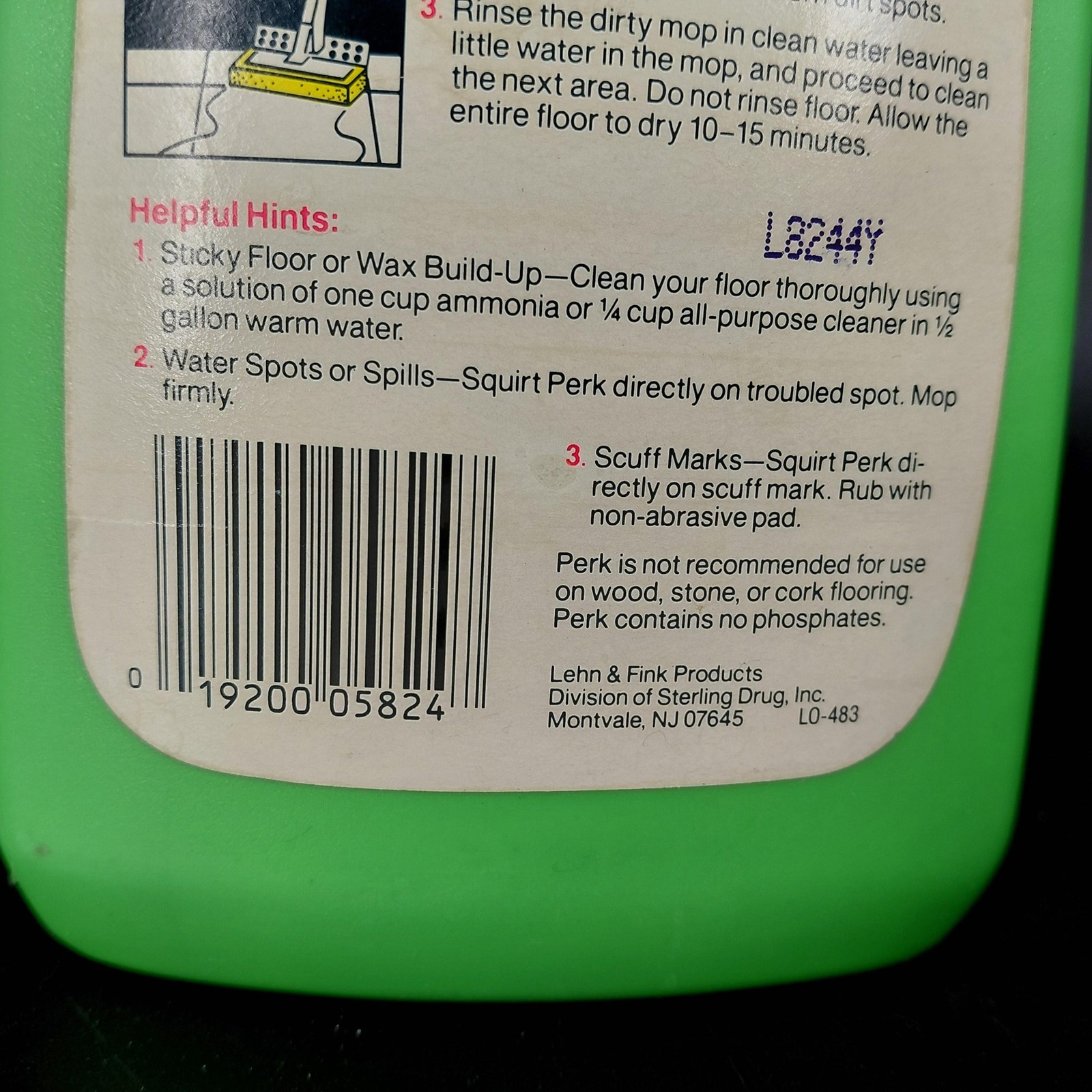 Perk One-Step Surface Floor Cleaner 22 Fl Oz Regular No-Wax Floors Discont 90s