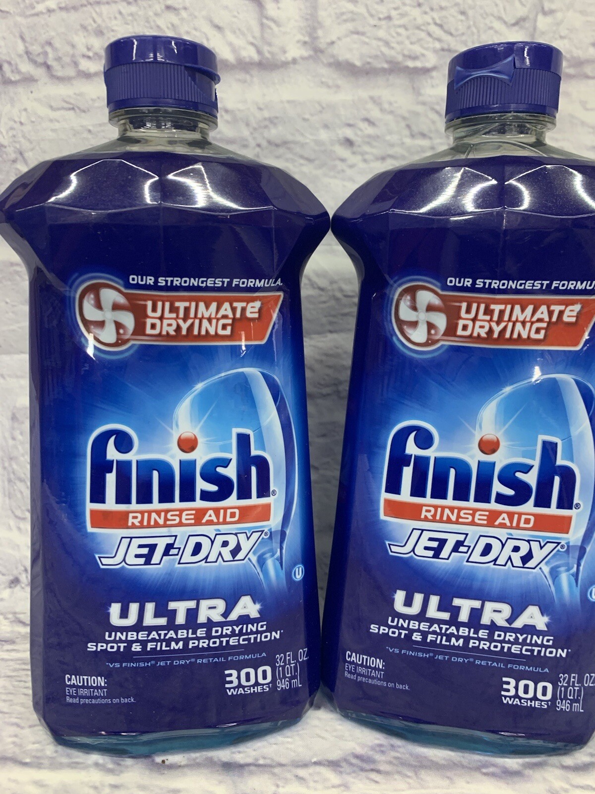 2 PACK Finish Jet-Dry Ultra Rinse Aid Dishwasher Rinse Agent and Drying, 32 oz