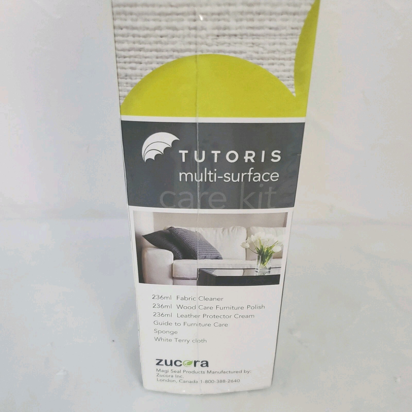 Tutoris Multi-surface Care Kit Leather Furniture Fabric Wood Kit W/Cloth Sealed