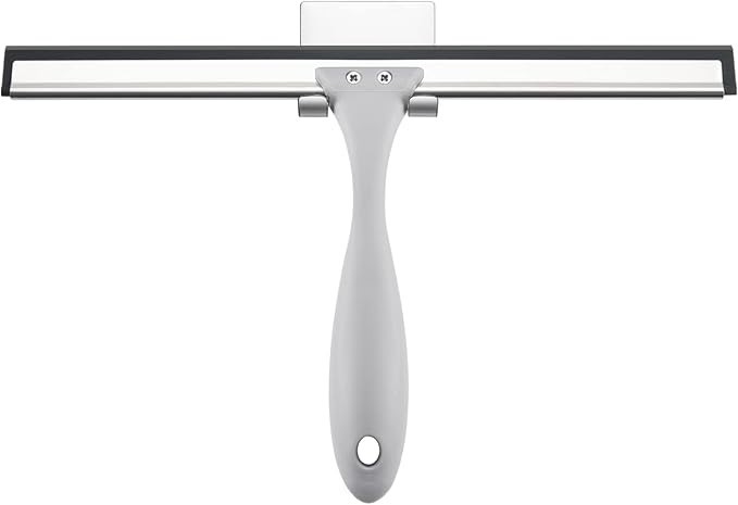 Squeegee for Shower Glass 10 Inch Silicone Blade with Adhesive Hook Window