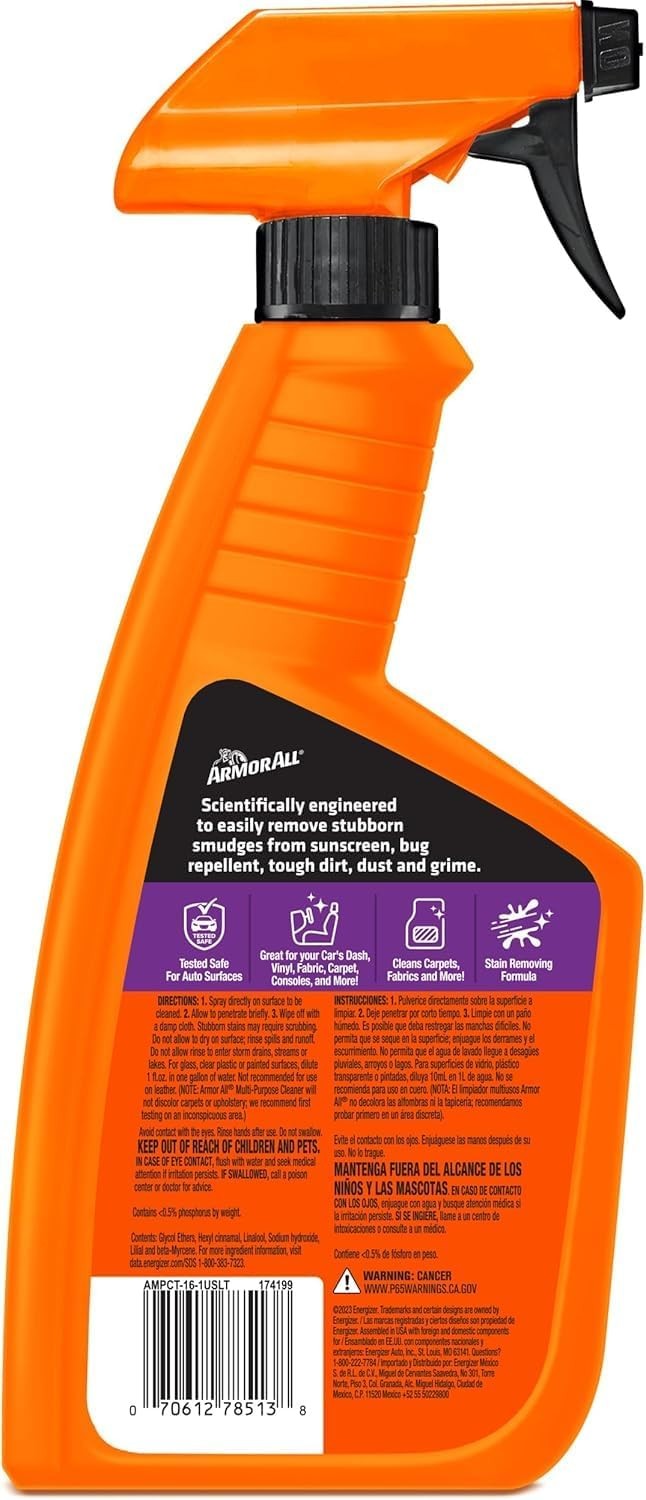Armor All Multi Purpose Cleaner , Car Spray for 16 Fl Oz (Pack of 1)