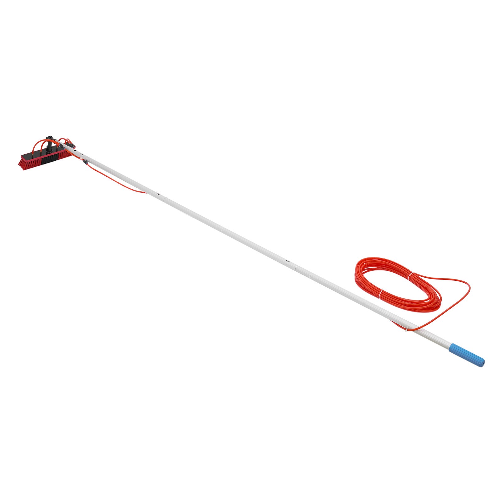 Long Reach Solar Panel Cleaning Brush Kit Outdoor Window Clean Water-Fed Rod Set