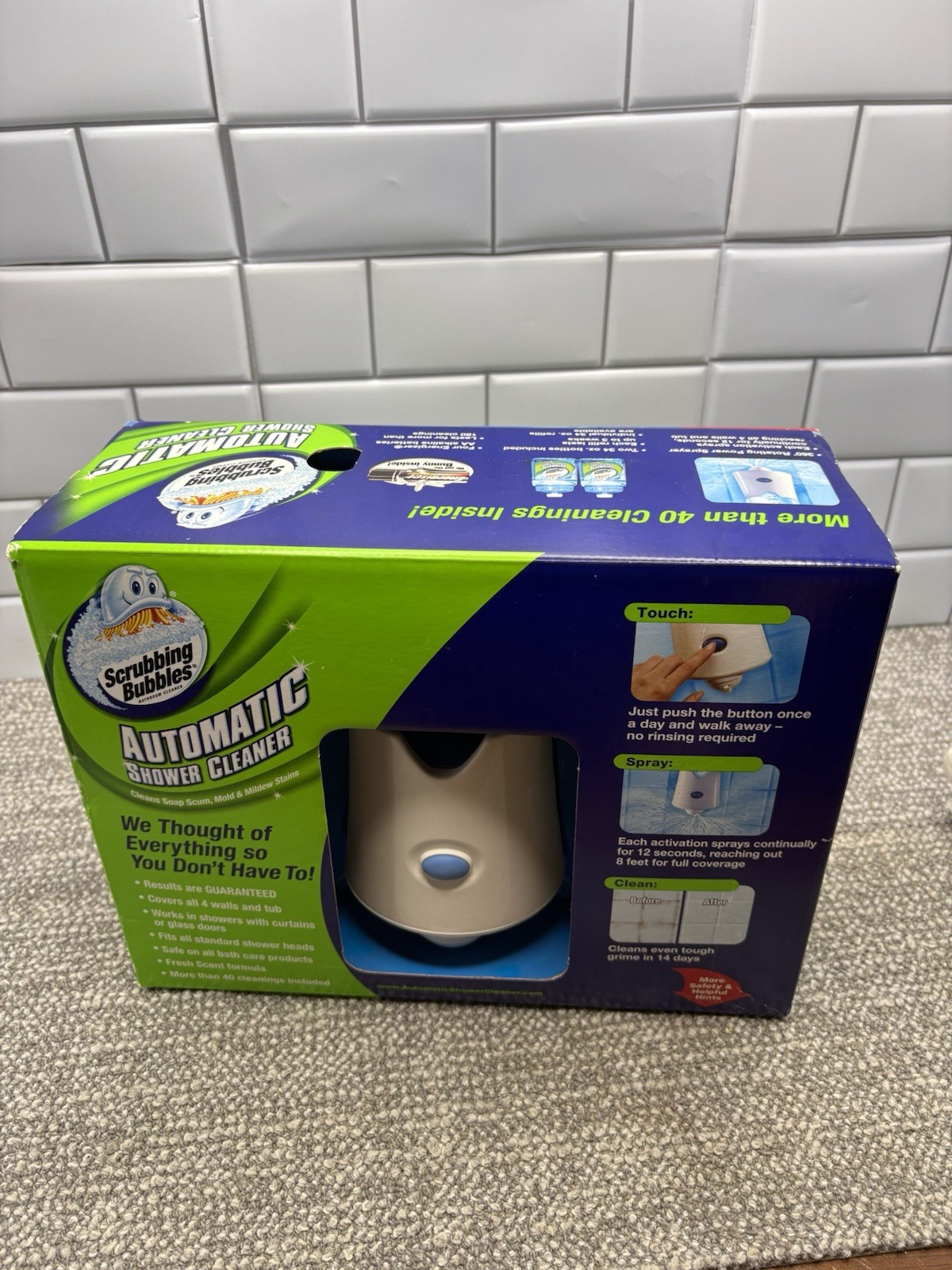 Scrubbing Bubbles Automatic Shower Cleaner Kit W/ Dual 2 Sprayer Refills Bottles