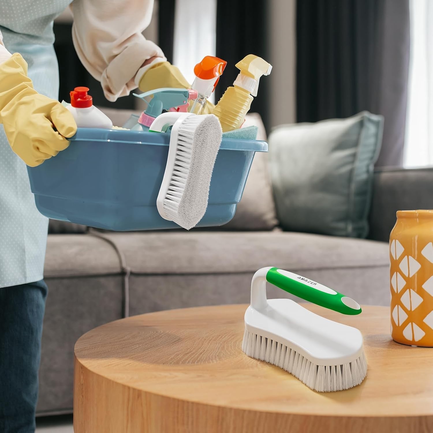 Ergonomic Multi-Surface Cleaning Brushes – Stiff Bristles & Comfortable Grip