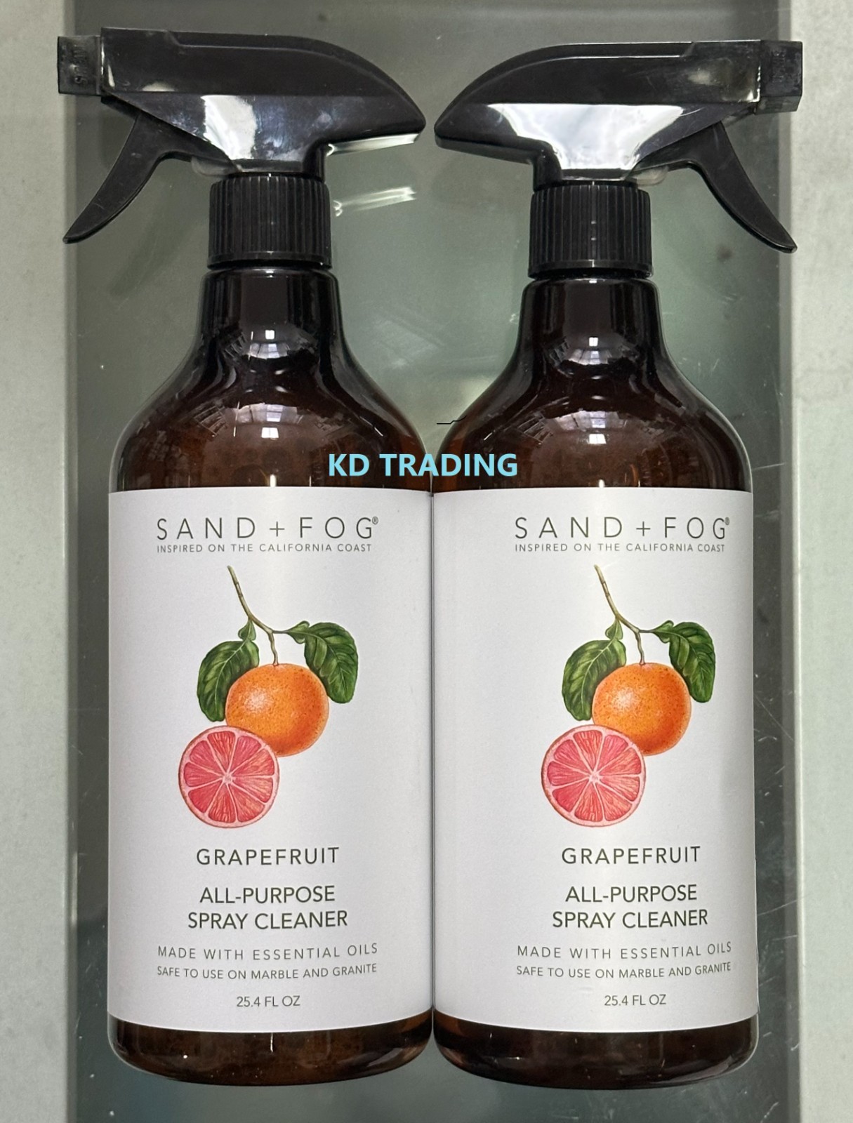 (2-Pack) SAND + FOG™ Plant-Based Kitchen REFRESHER & CLEANER ~ GRAPEFRUIT
