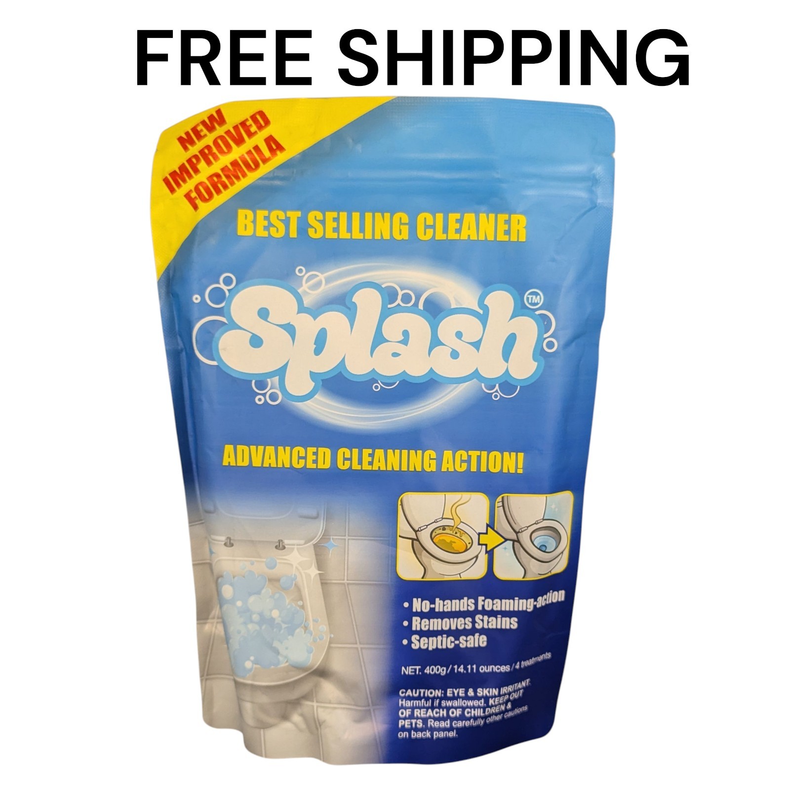 Splash Toilet Cleaner Self Activating Cleaning Powder for Toilet Bowl Cleaning
