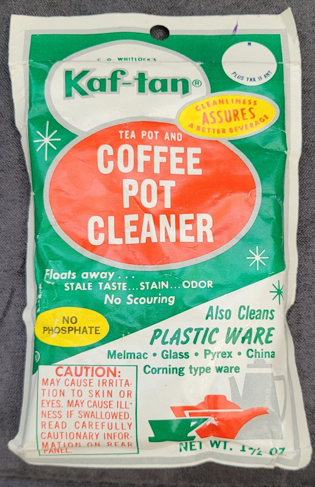 1 Pack Of KAF-TAN #1 Tea Pot and Coffee Cleaner 1.5 Ounce Packet
