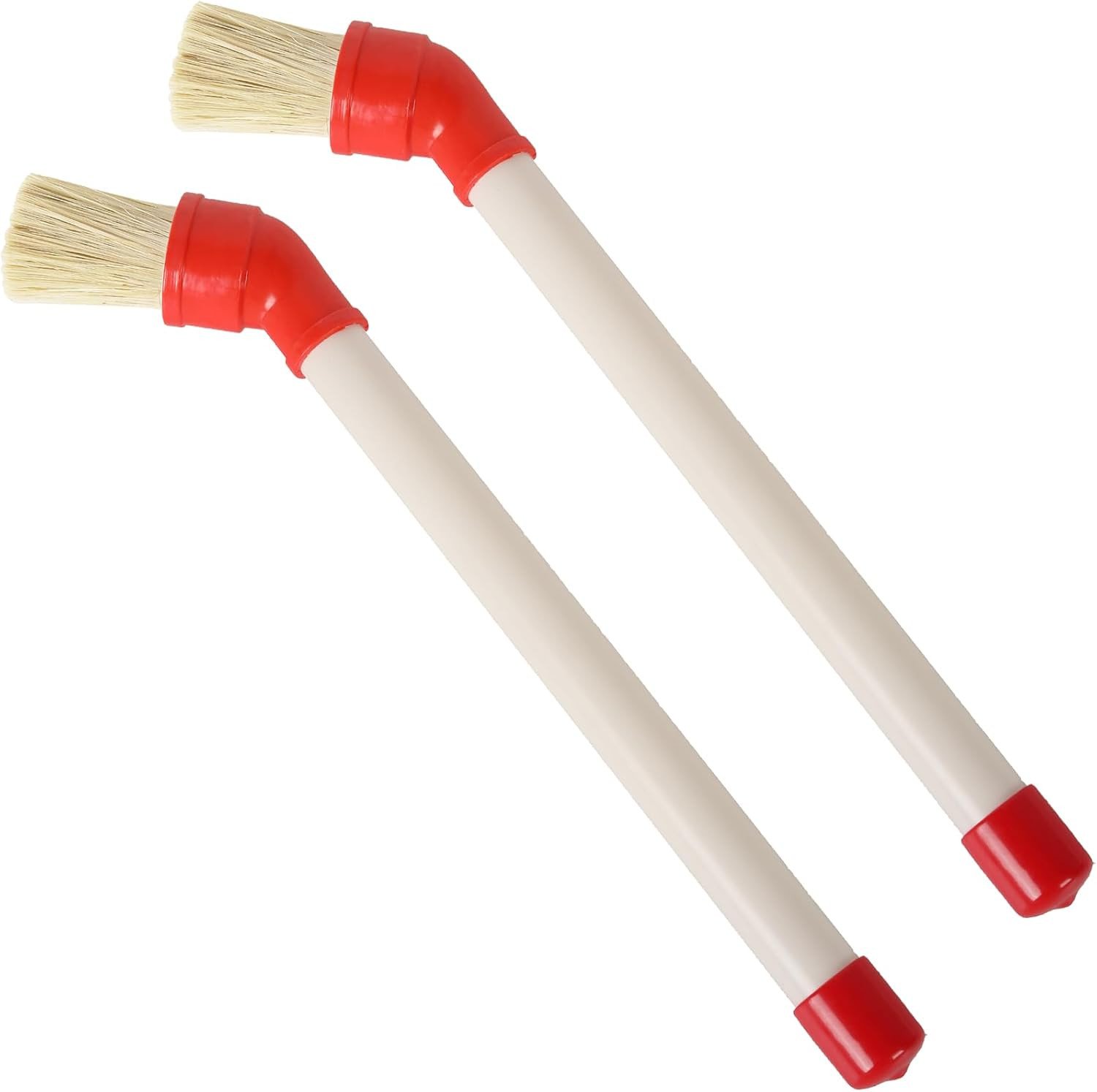 (2-Pack) Curved Applicator Brush for Tire Mounting Paste, 11″ Plastic Handle, 45