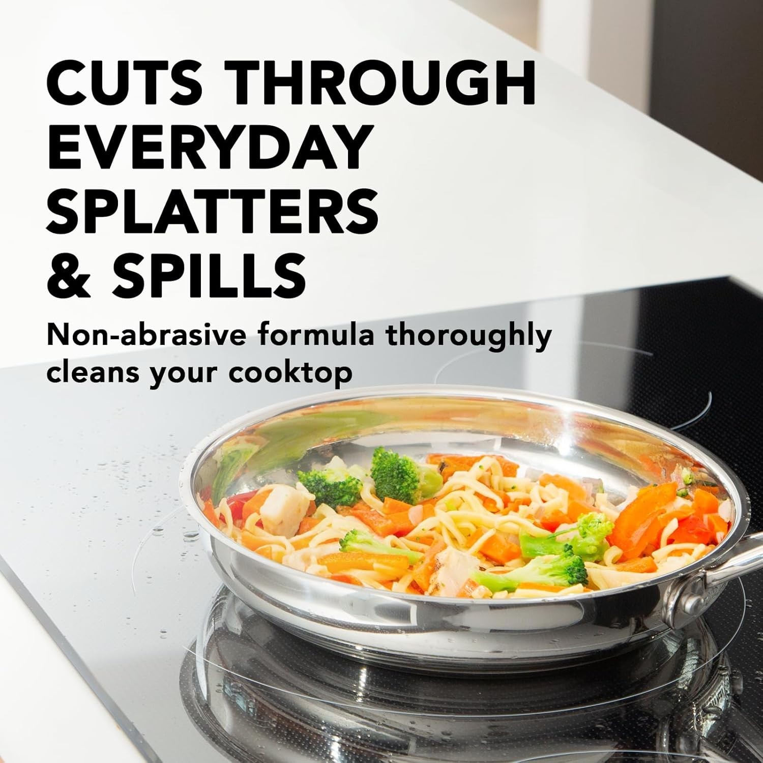 22oz Natural Cooktop Cleaner for Glass & Ceramic – Includes Microfiber Cloth