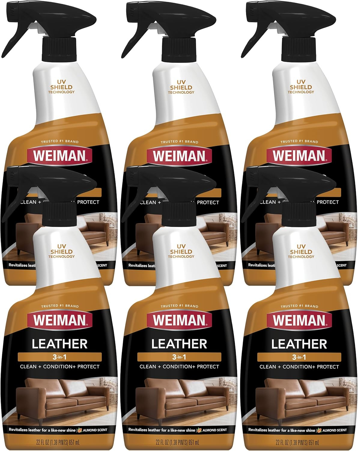 Weiman Leather Cleaner & Conditioner – Cleans, Restores & Protects Leather, UV P