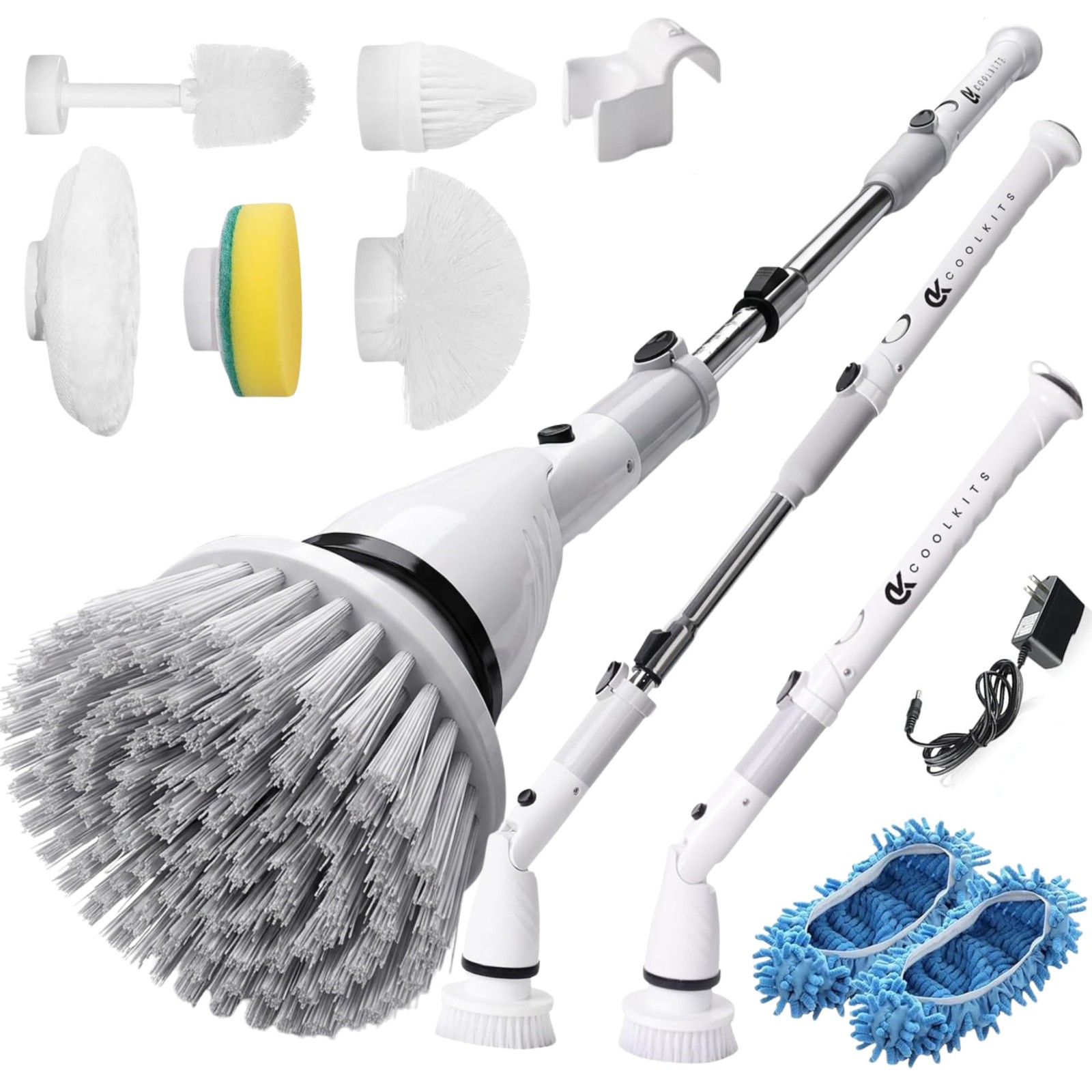 Electric Spin Scrubber, Full-Body IPX7 Waterproof Cordless Bathroom Scrubber,…