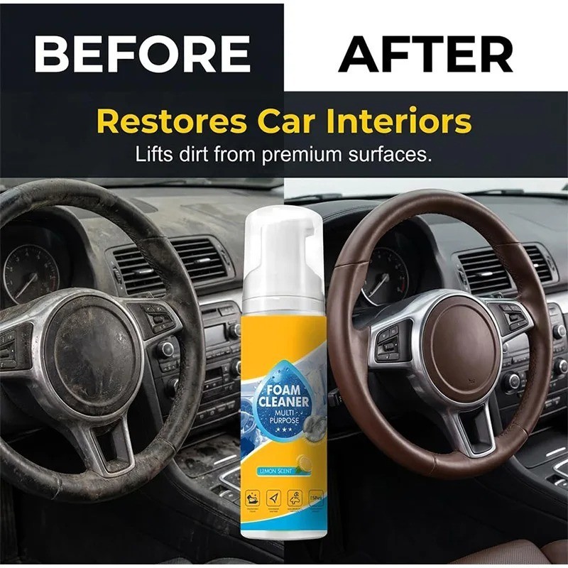 Multi Surface Foam Cleaner 150ml with Sponge & Microfiber Cloth