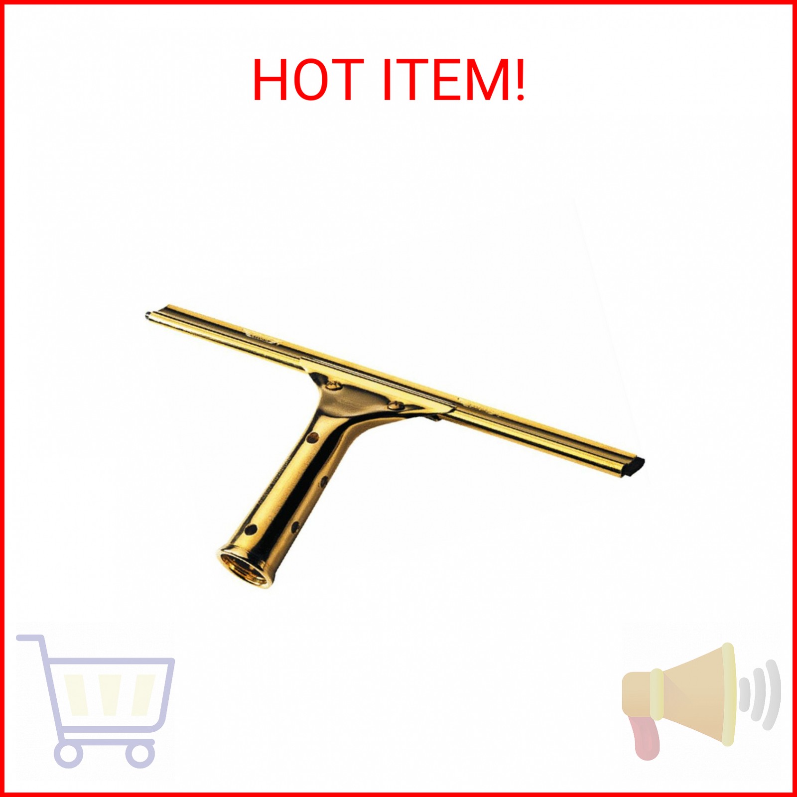 Ettore Solid Brass Squeegee, 6-Inch