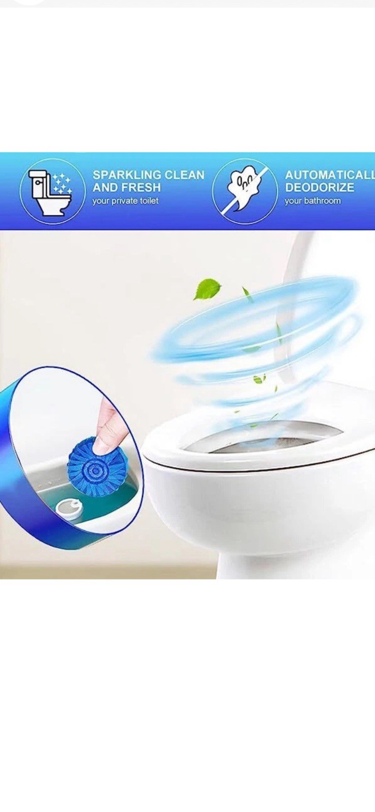 25 Automatic Bleach Toilet Bowl Cleaner Stain Remover Blue Tablet Better Quality
