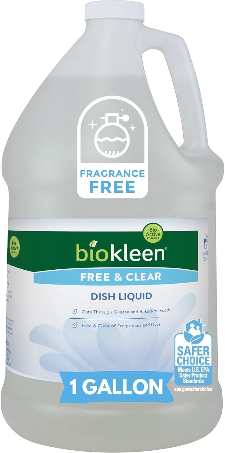 Free & Clear Dish Soap – Dish Liquid, Dishwashing Cleaner, Eco-Friendly, Non-…