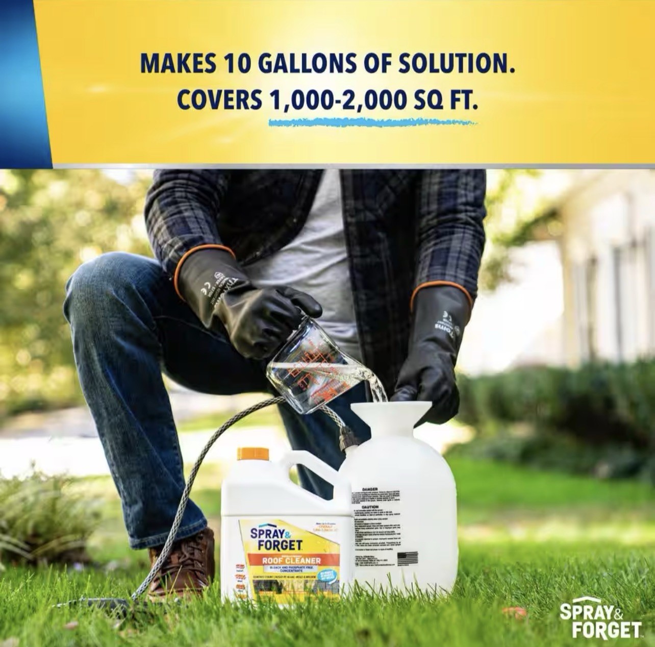 Spray & Forget 1 Gal. Revolutionary Roof Cleaner Concentrate